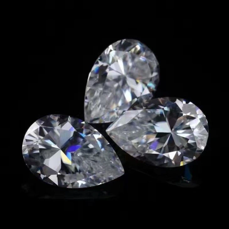 DEF Color Pear Shape Ice Sic Material Synthetic Moissanite