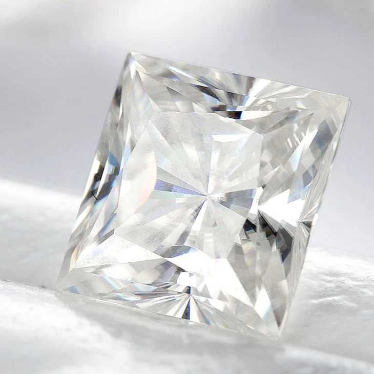 Lab-Created Princess Sic Loose Moissanite