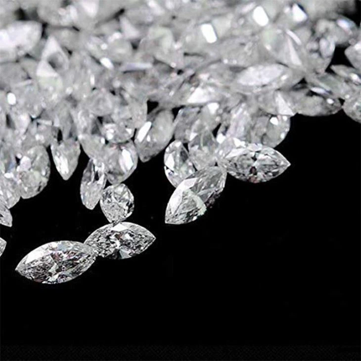 Loose Moissanite Stone Marquise Cut VVS1 Clear White