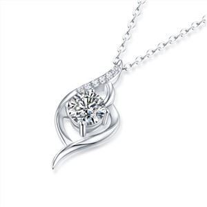 1.0ct Silver Moissanite Necklace