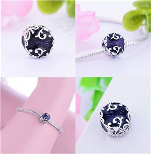 Blue Flower Vintage Stud Earrings Women Silver 925 Piercing Earring Moissanite Fashion Jewelry Mother's Day Gift Wholesale