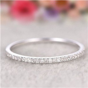 Fashion 100% 925 Sterling Silver Created Moissanite Gemstone Wedding Band Romantic Women Rings Fine Jewelry Wholesale