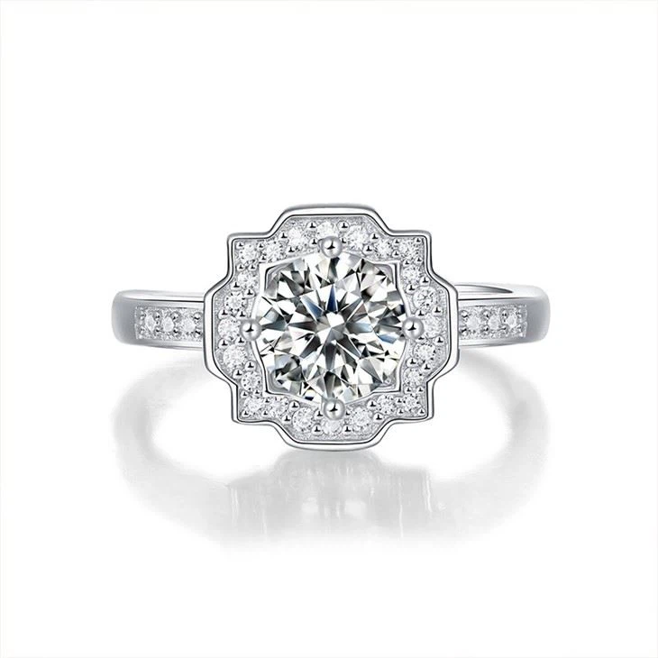 925 Silver Moissanite Fashion Rings