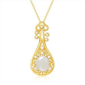 Pipa Hotan White Jade Necklace Pendants For Necklace Making