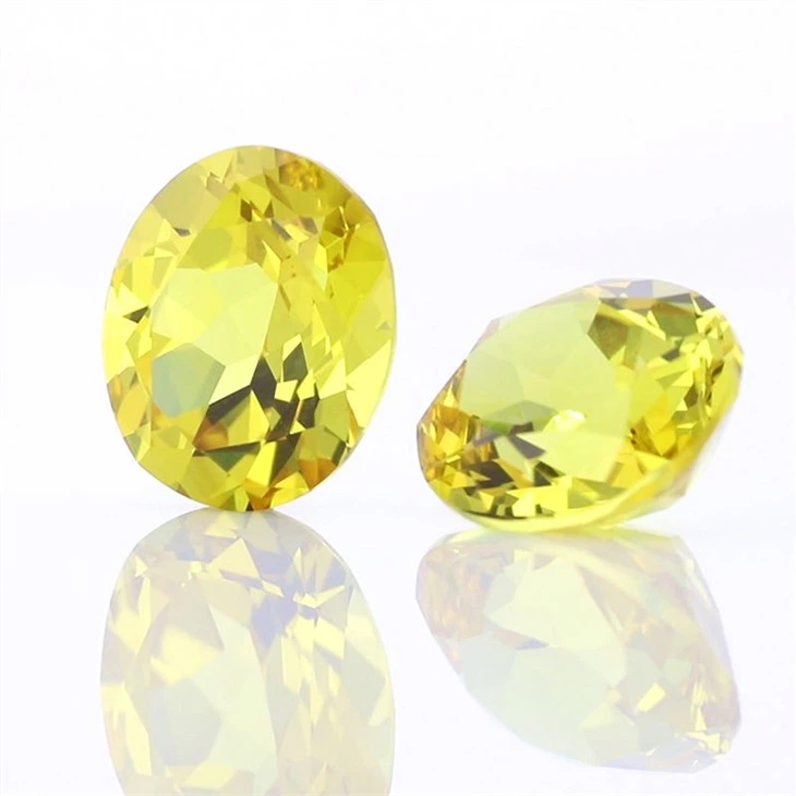 Great Quality Wholesale Price Fancy Vivid Yellow Oval Cut Sapphire Loose Gemstone