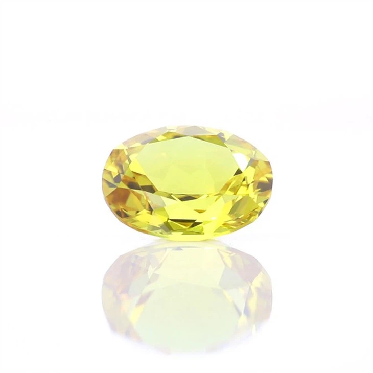 Great Quality Wholesale Price Fancy Vivid Yellow Oval Cut Sapphire Loose Gemstone
