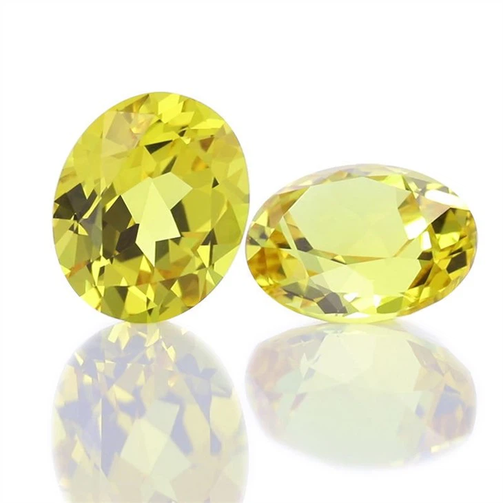 Great Quality Wholesale Price Fancy Vivid Yellow Oval Cut Sapphire Loose Gemstone