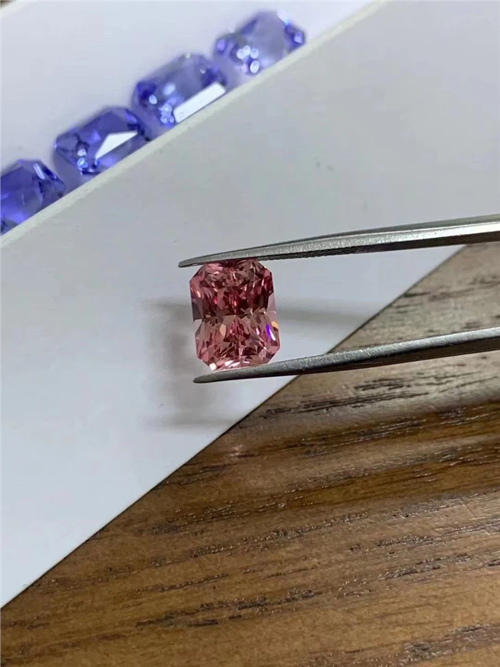 High Quality Synthetic Padparadscha Sapphire Loose Corundum Stone With Certificate